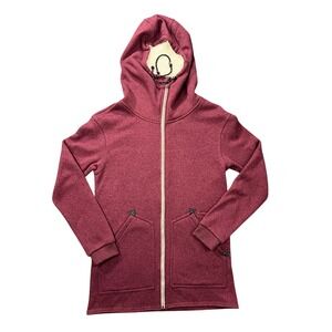 Burton Dryride Minxy Women's Small Full Zip Hoodie Fleece Jacket Burgundy